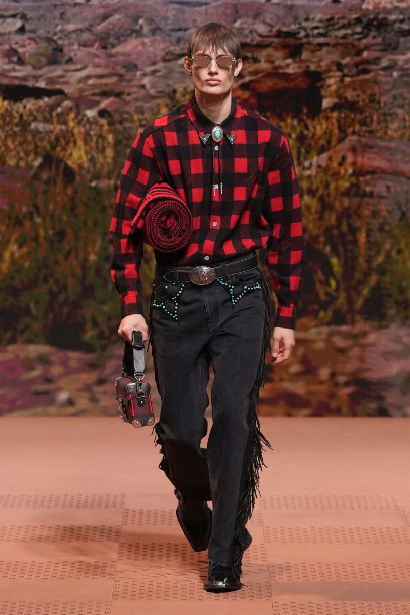 Thatcher Thornton featured in  the Louis Vuitton fashion show for Autumn/Winter 2024