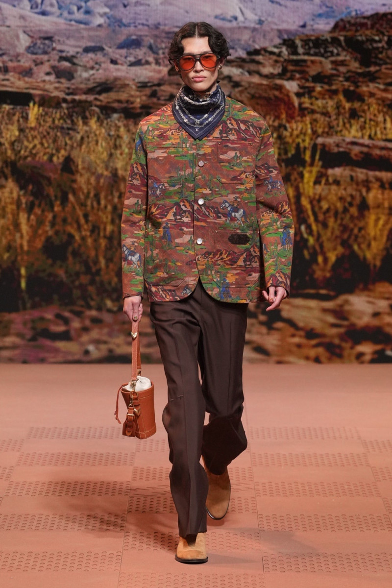 Mathieu Simoneau featured in  the Louis Vuitton fashion show for Autumn/Winter 2024