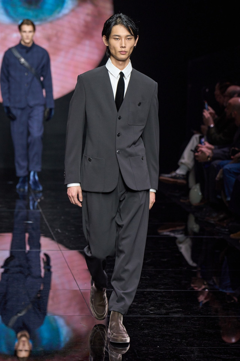 Taemin Park featured in  the Giorgio Armani fashion show for Autumn/Winter 2024