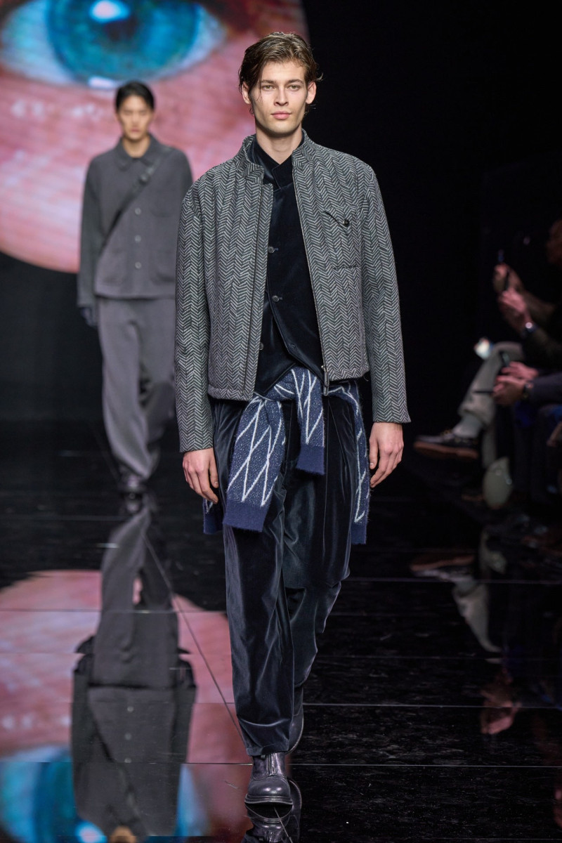 Bastien de Bels featured in  the Giorgio Armani fashion show for Autumn/Winter 2024