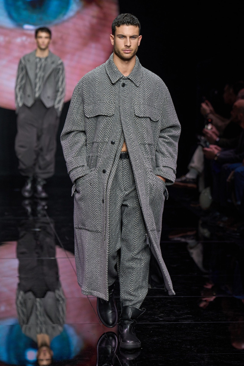 Mattia Narducci featured in  the Giorgio Armani fashion show for Autumn/Winter 2024