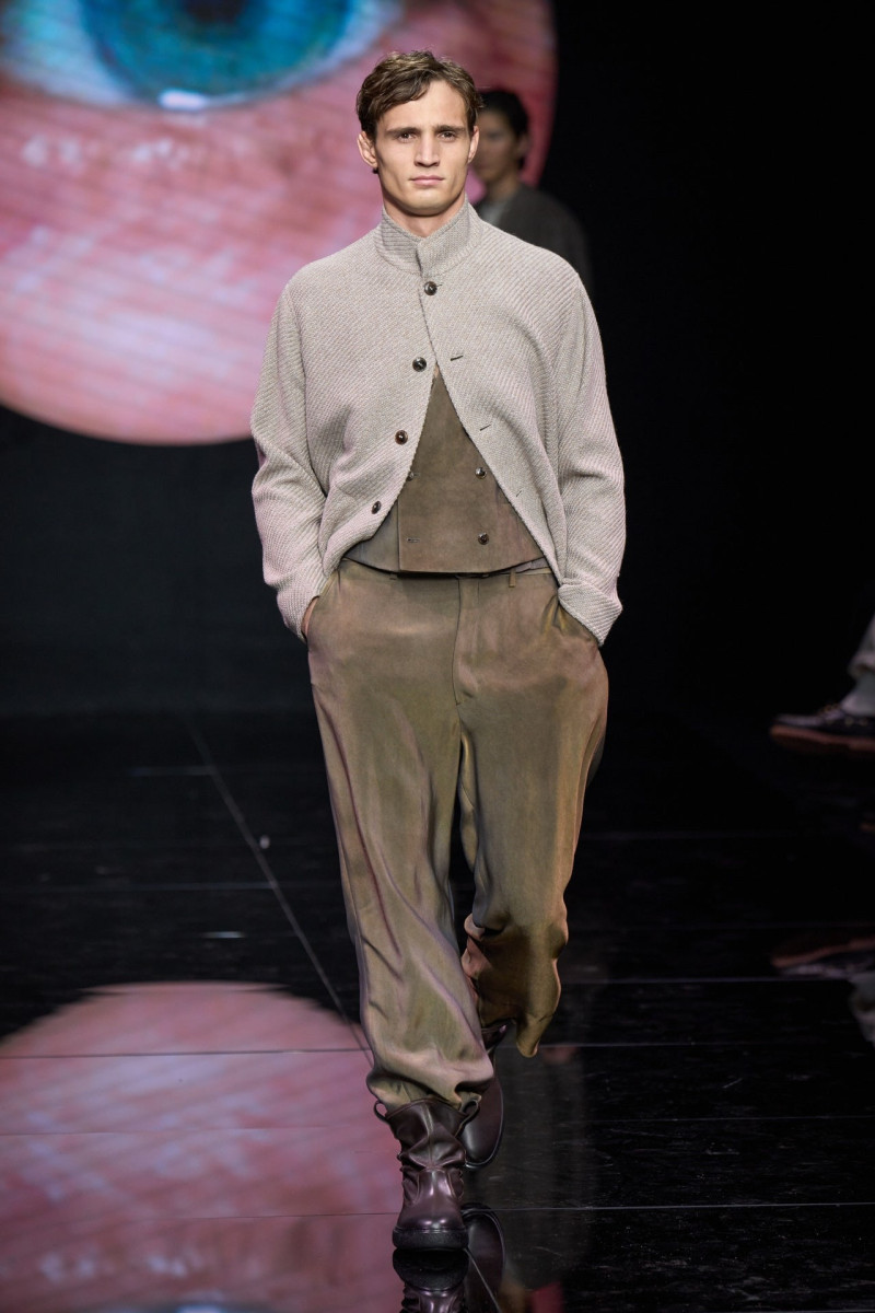 Julian Schneyder featured in  the Giorgio Armani fashion show for Autumn/Winter 2024