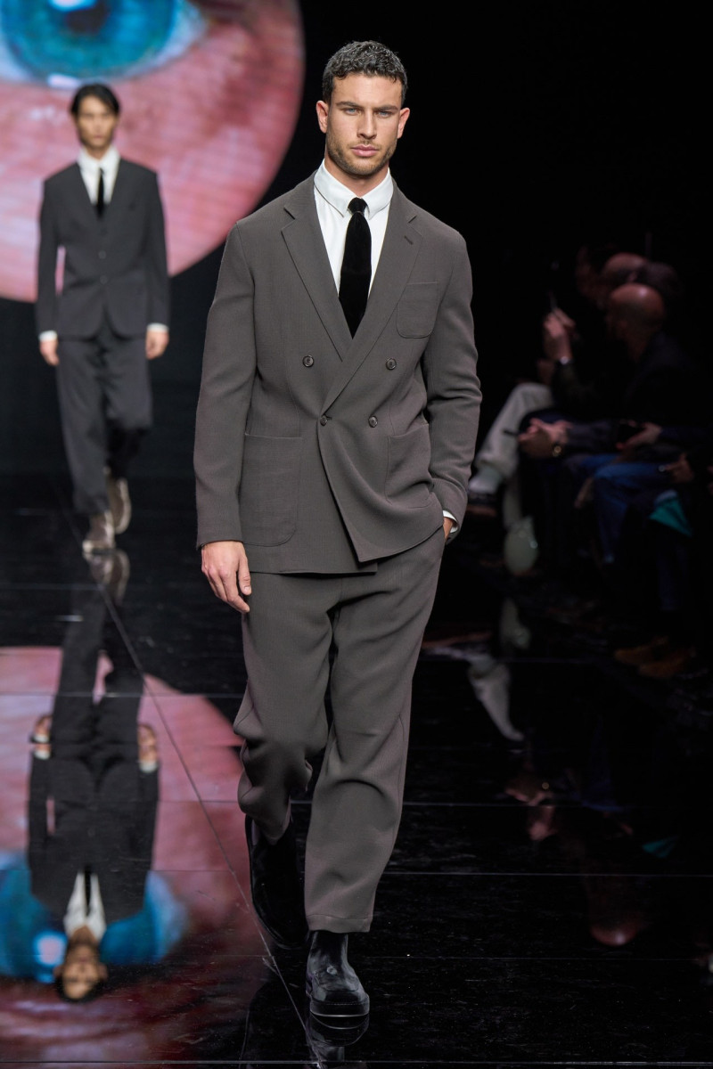 Mattia Narducci featured in  the Giorgio Armani fashion show for Autumn/Winter 2024
