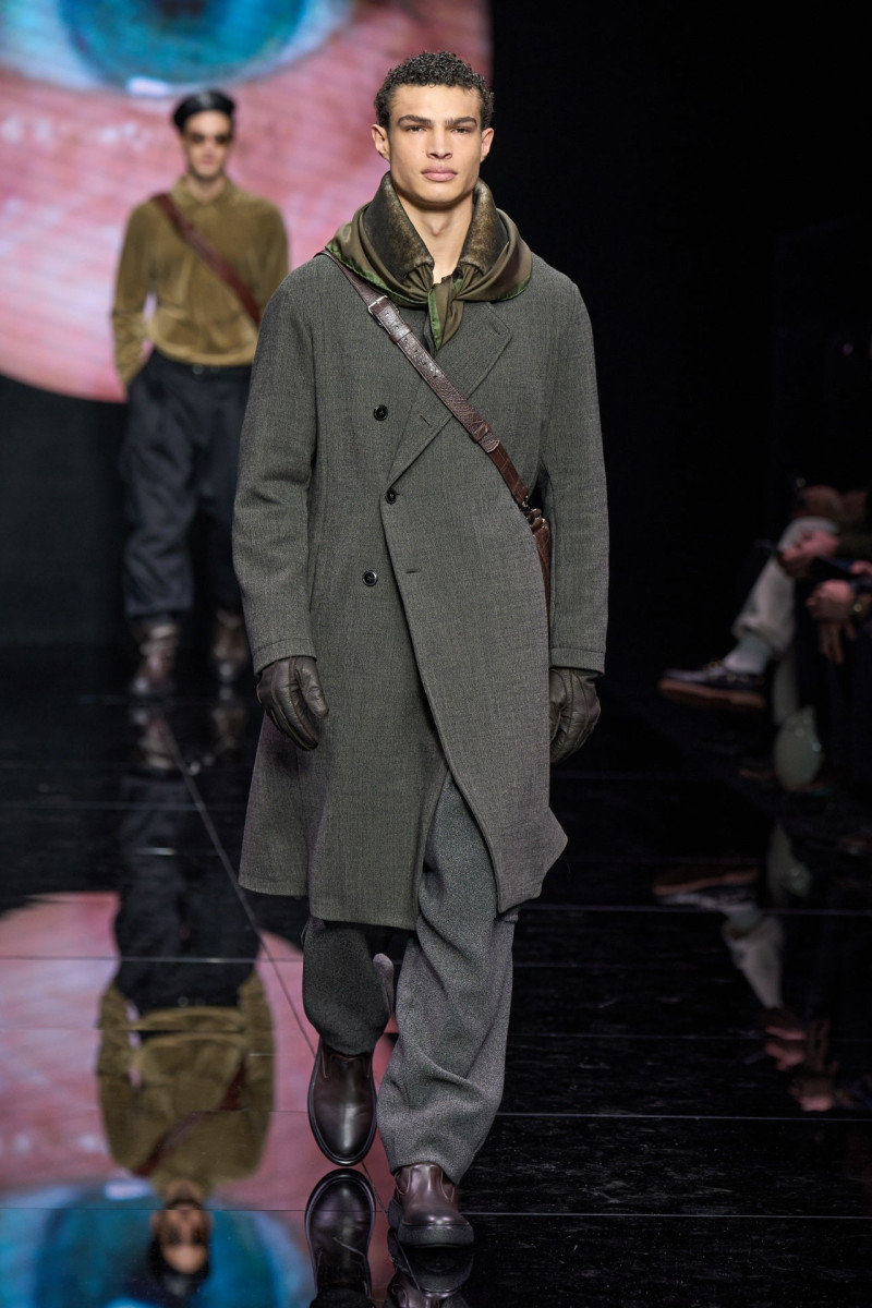 Noah Luis Brown featured in  the Giorgio Armani fashion show for Autumn/Winter 2024