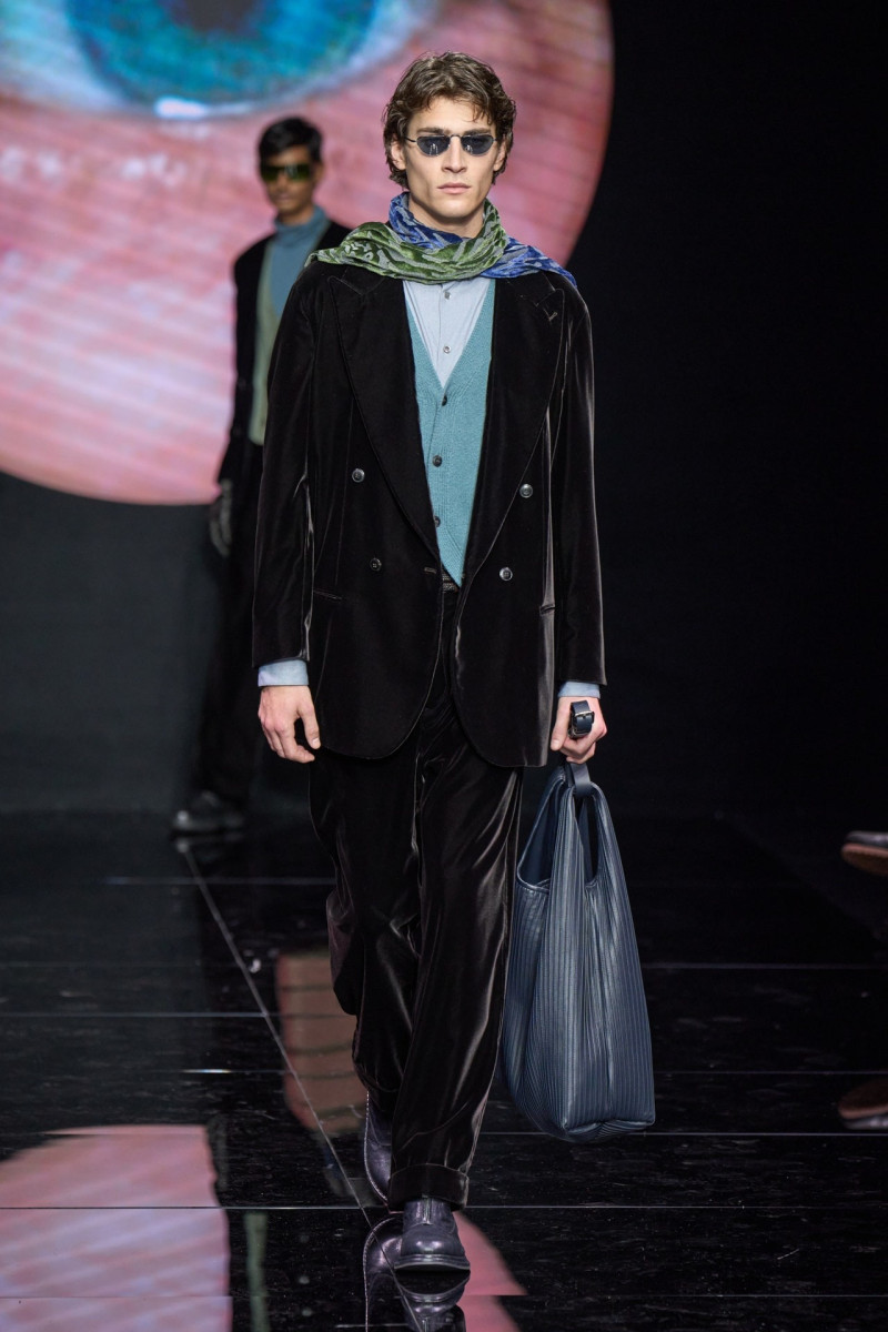 Liam Kelly featured in  the Giorgio Armani fashion show for Autumn/Winter 2024