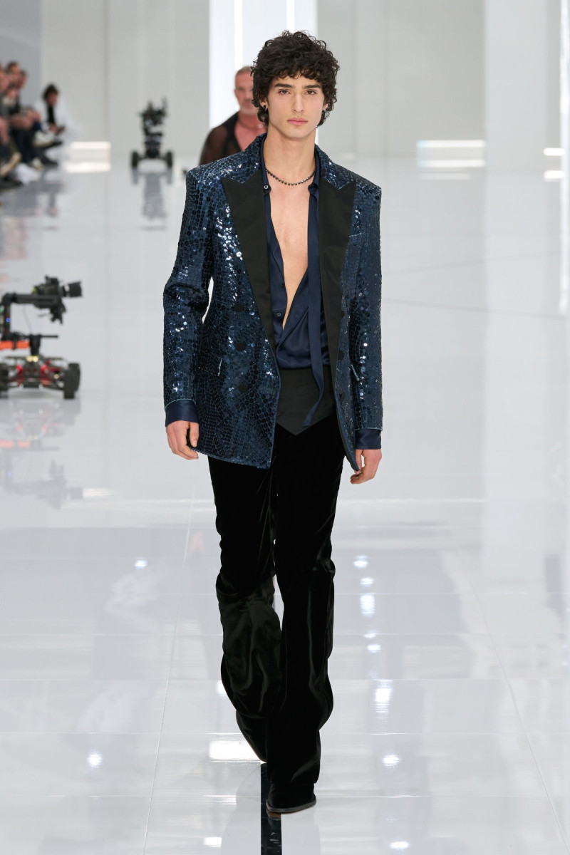 Addison Stender featured in  the DSquared2 fashion show for Autumn/Winter 2024