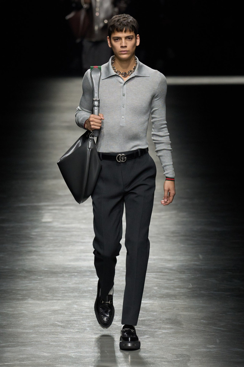 Tobias Baez featured in  the Gucci fashion show for Autumn/Winter 2024