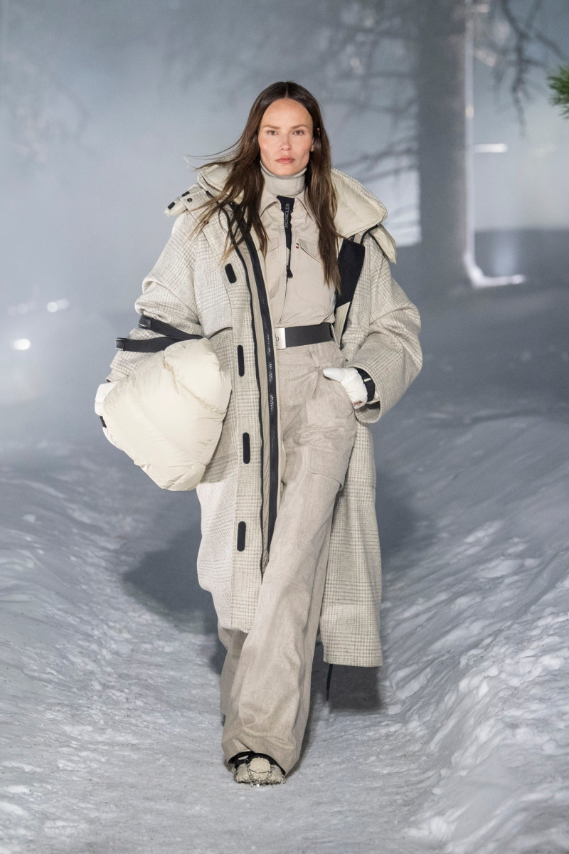 Natasha Poly featured in  the Moncler Grenoble fashion show for Autumn/Winter 2024