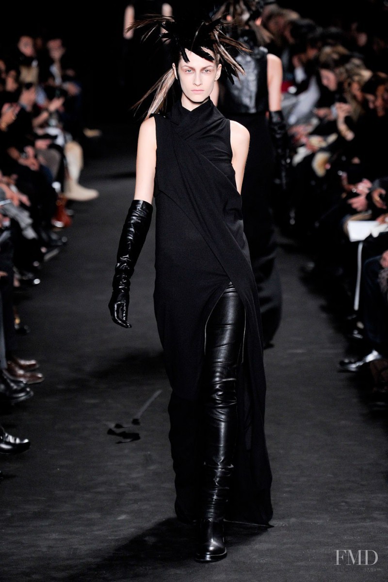 Maria Kashleva featured in  the Ann Demeulemeester fashion show for Autumn/Winter 2012