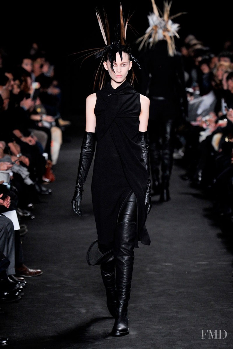 Aline Zanella featured in  the Ann Demeulemeester fashion show for Autumn/Winter 2012