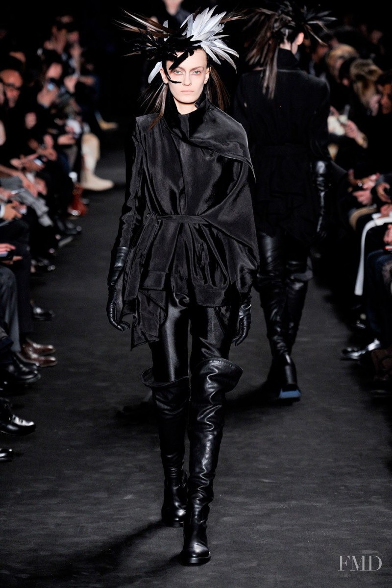 Erjona Ala featured in  the Ann Demeulemeester fashion show for Autumn/Winter 2012