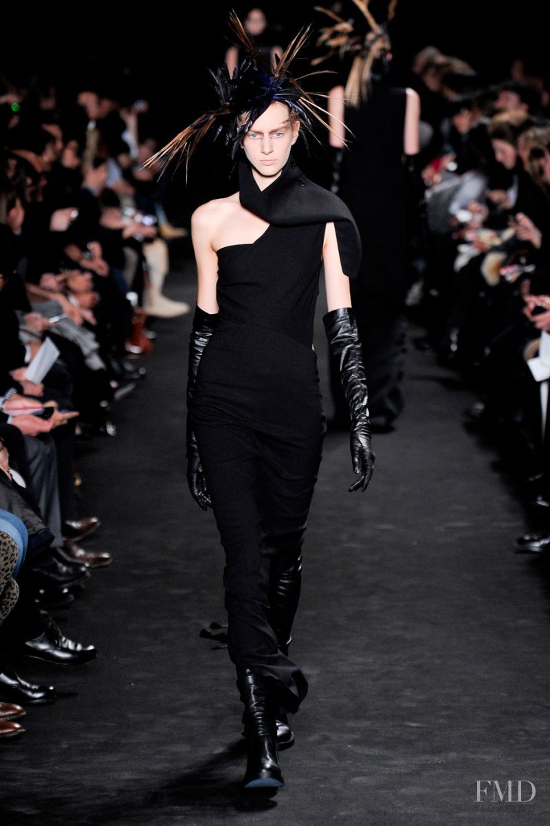 Carla Gebhart featured in  the Ann Demeulemeester fashion show for Autumn/Winter 2012