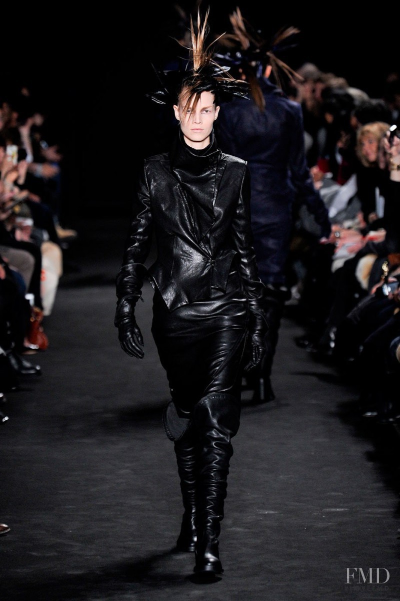 Suvi Koponen featured in  the Ann Demeulemeester fashion show for Autumn/Winter 2012
