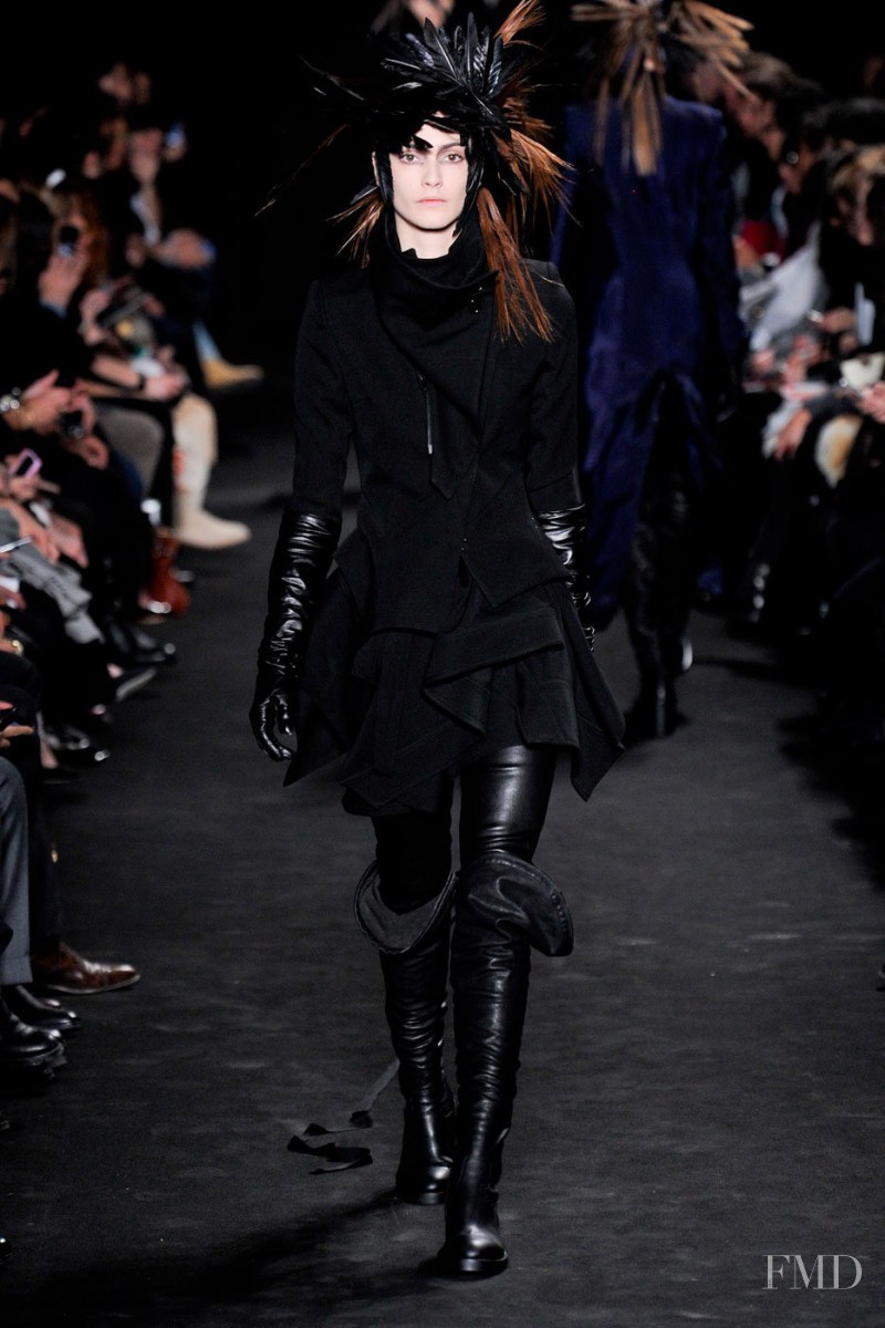 Barbara Garcia featured in  the Ann Demeulemeester fashion show for Autumn/Winter 2012