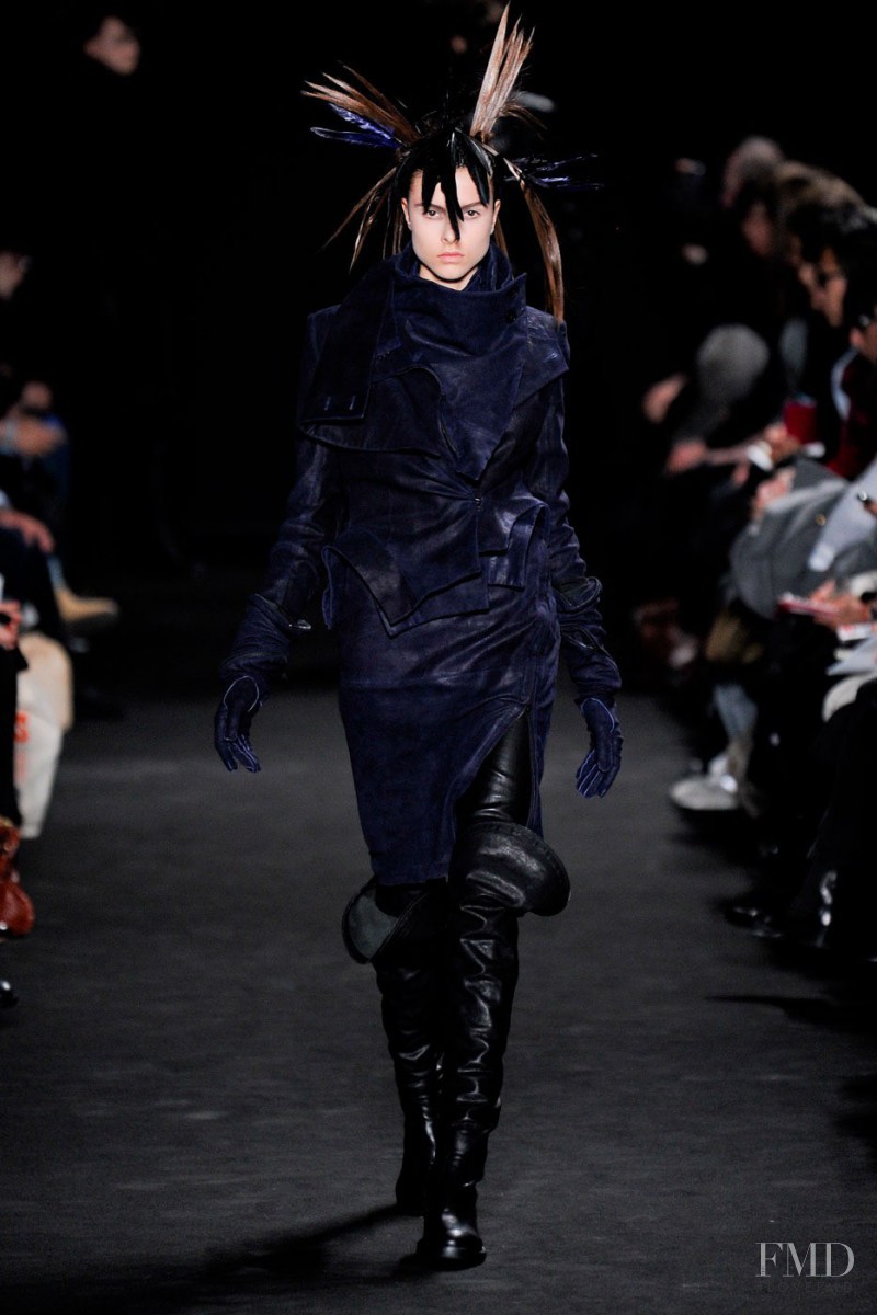 Isaac Lindsay featured in  the Ann Demeulemeester fashion show for Autumn/Winter 2012