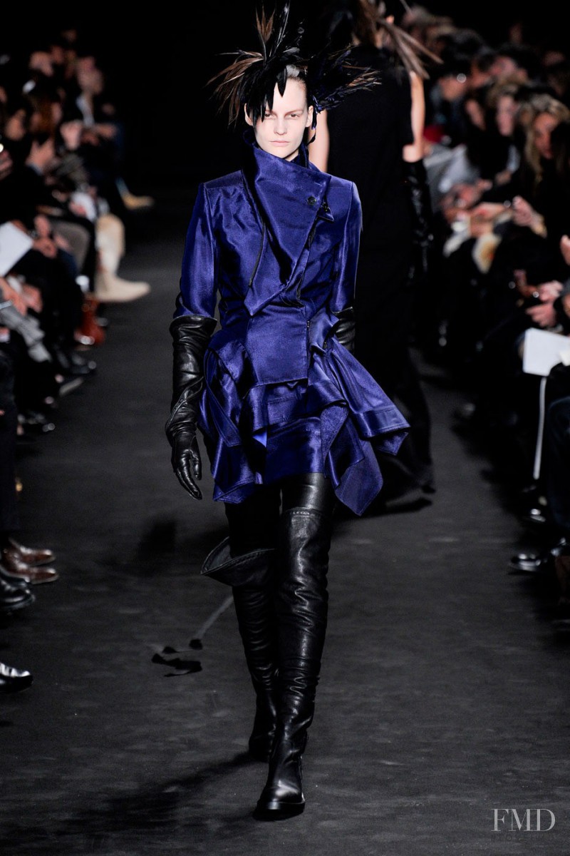 Sara Blomqvist featured in  the Ann Demeulemeester fashion show for Autumn/Winter 2012