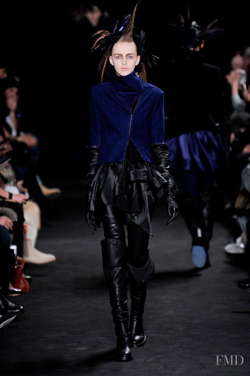 Agata Rudko featured in  the Ann Demeulemeester fashion show for Autumn/Winter 2012