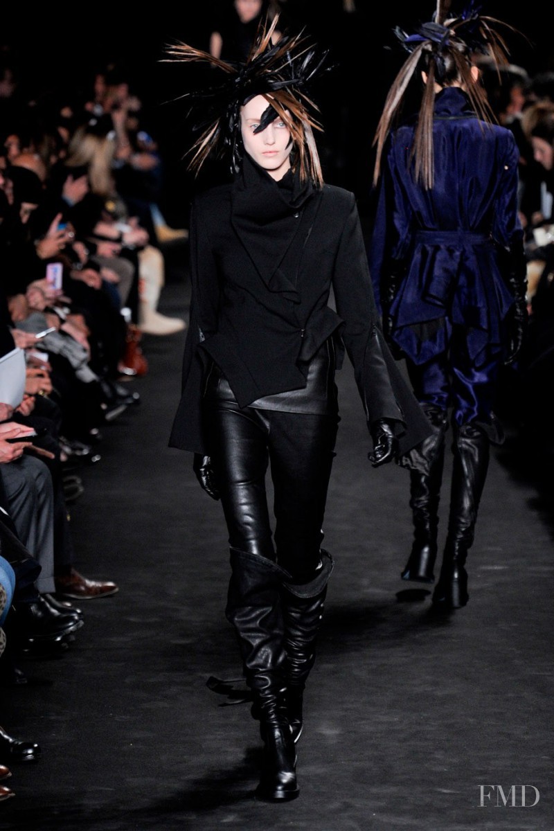 Iris Egbers featured in  the Ann Demeulemeester fashion show for Autumn/Winter 2012