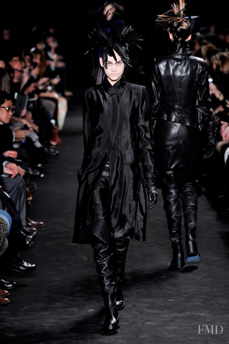 Andie Arthur featured in  the Ann Demeulemeester fashion show for Autumn/Winter 2012