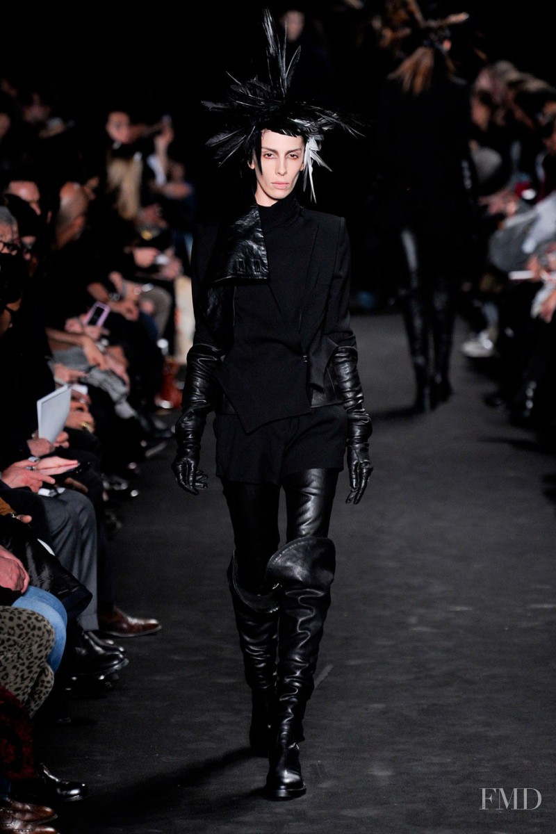 Jamie Bochert featured in  the Ann Demeulemeester fashion show for Autumn/Winter 2012