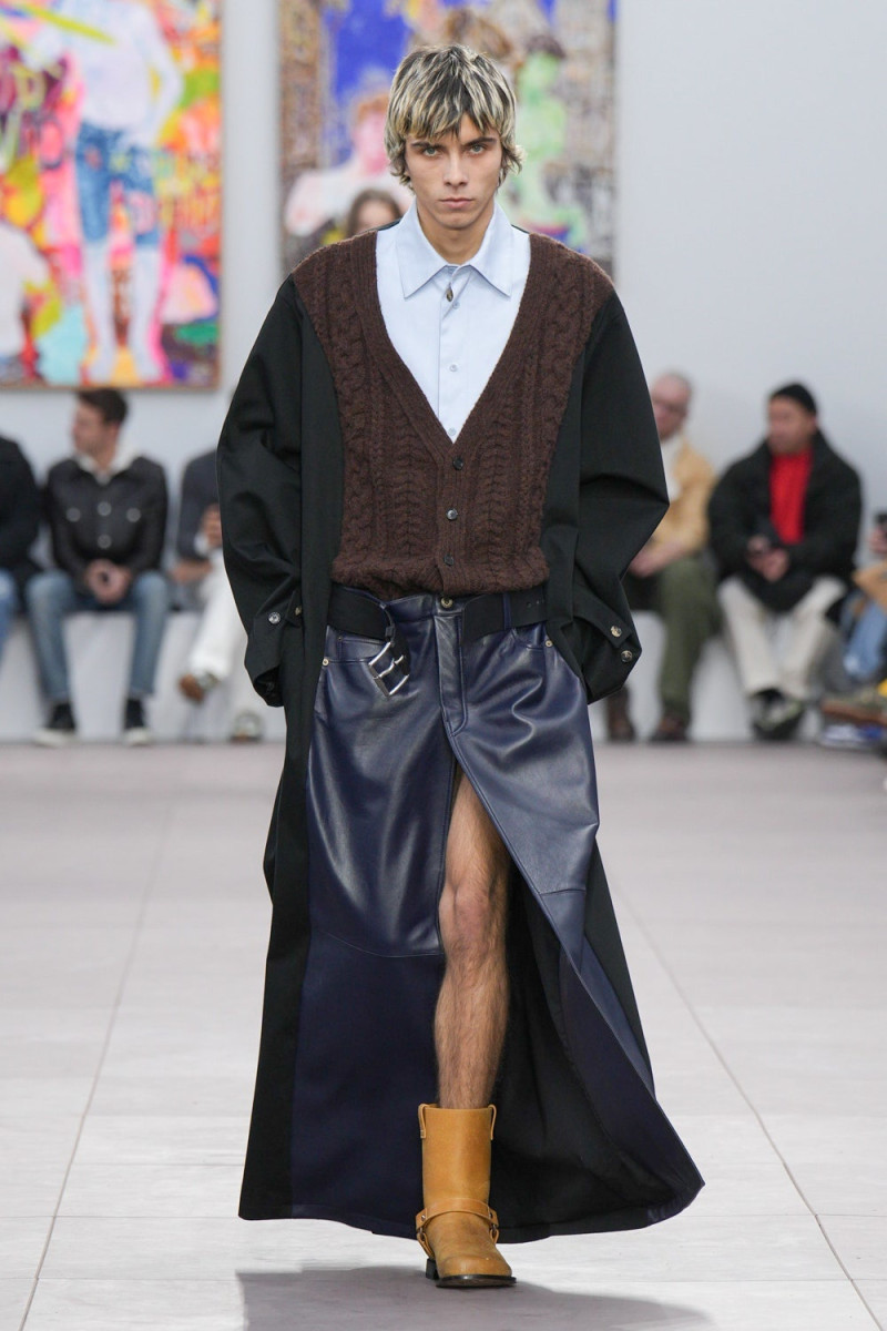 Yonas Fernandez Gamio featured in  the Loewe fashion show for Autumn/Winter 2024