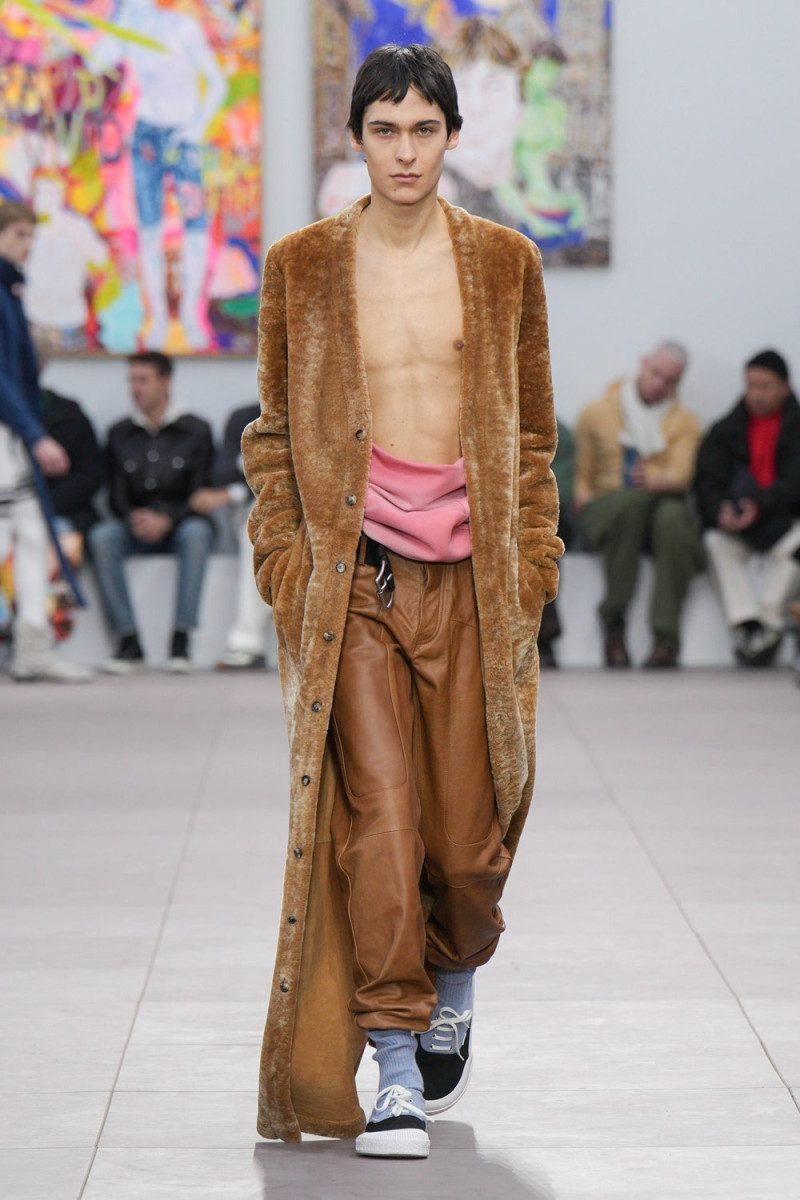 Bruno Krahl featured in  the Loewe fashion show for Autumn/Winter 2024