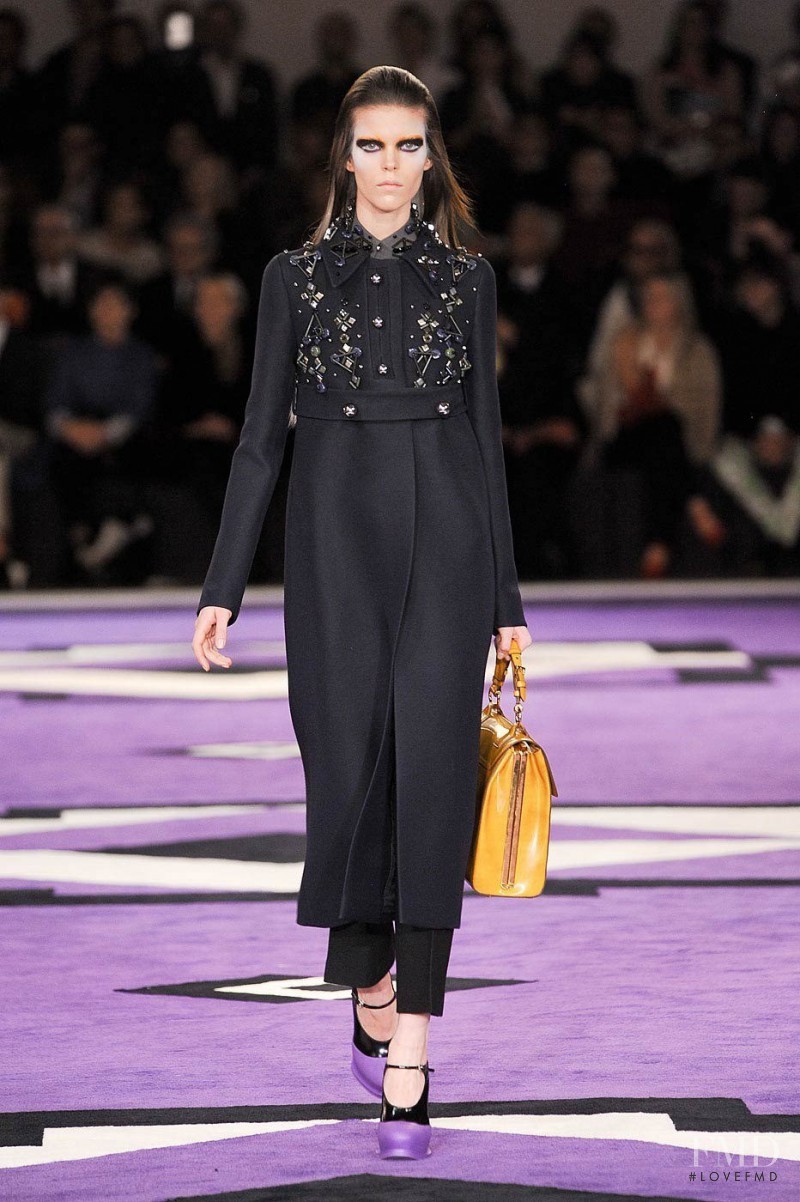 Meghan Collison featured in  the Prada fashion show for Autumn/Winter 2012