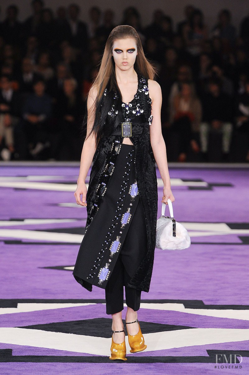Kasia Struss featured in  the Prada fashion show for Autumn/Winter 2012
