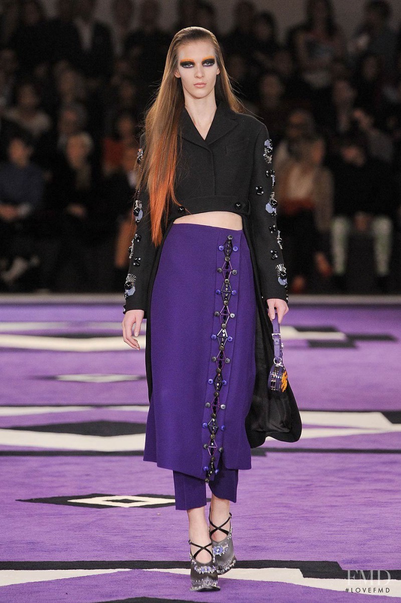 Elena Bartels featured in  the Prada fashion show for Autumn/Winter 2012
