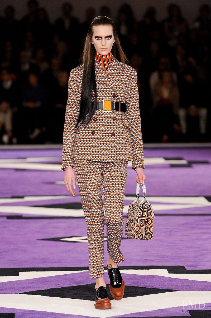 Carla Gebhart featured in  the Prada fashion show for Autumn/Winter 2012