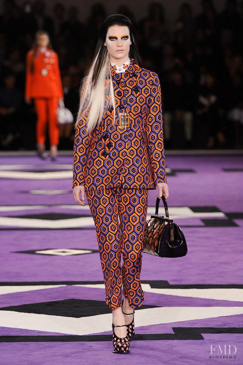 Querelle Jansen featured in  the Prada fashion show for Autumn/Winter 2012