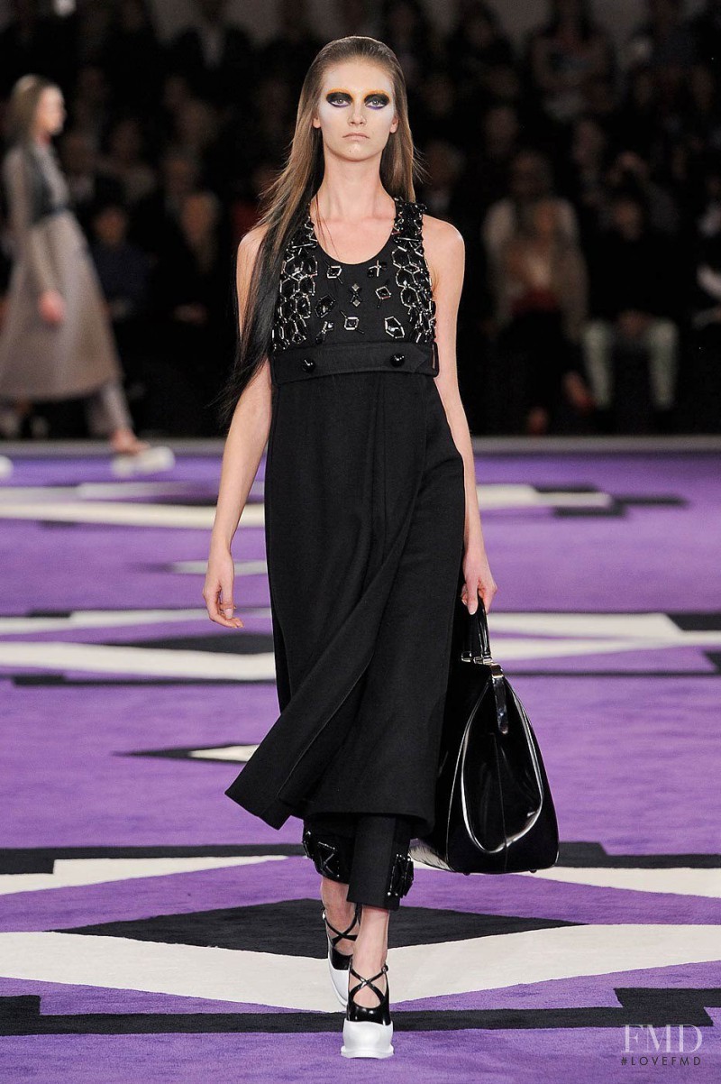 Iris van Berne featured in  the Prada fashion show for Autumn/Winter 2012