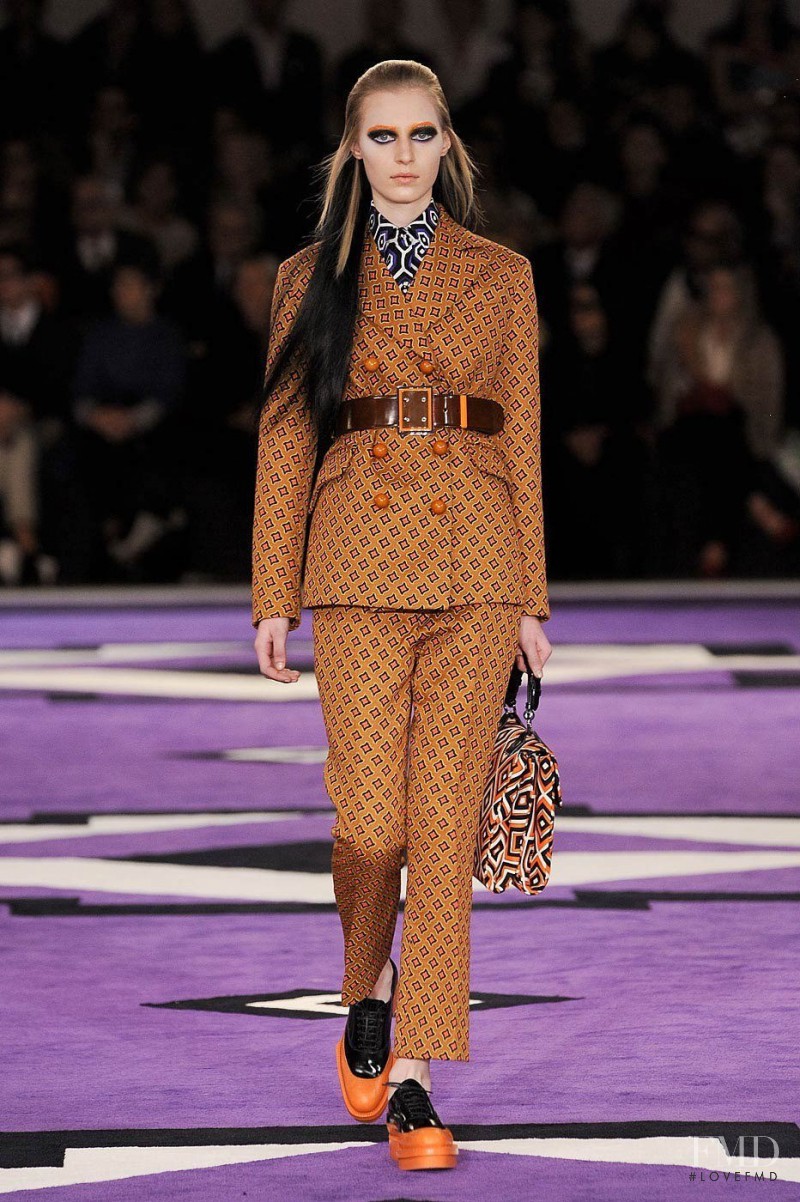 Julia Nobis featured in  the Prada fashion show for Autumn/Winter 2012