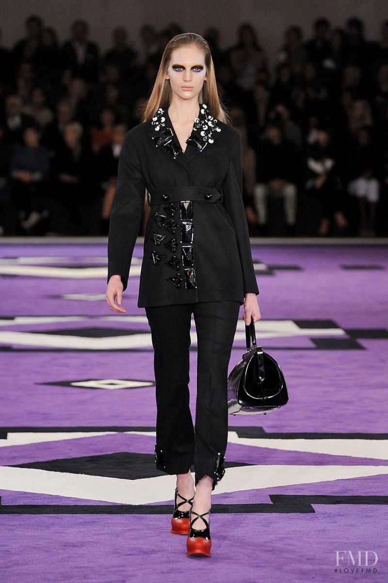 Vanessa Axente featured in  the Prada fashion show for Autumn/Winter 2012