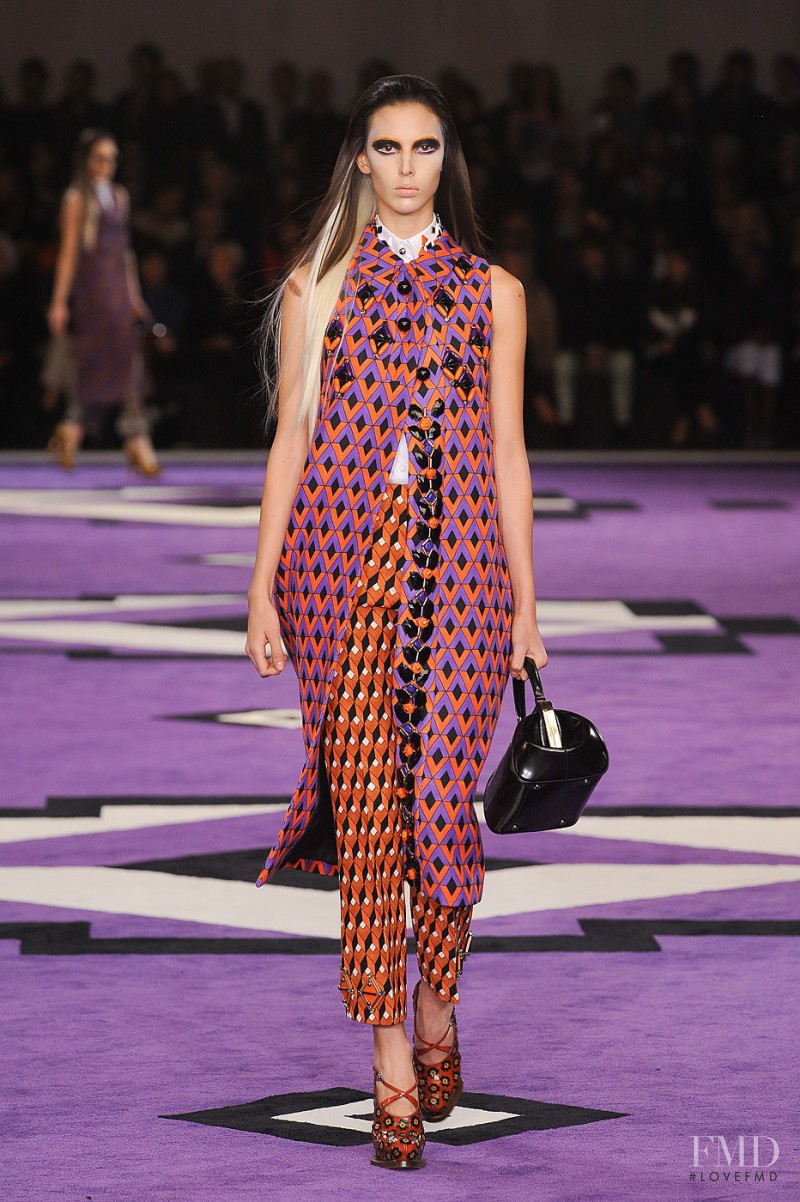 Ruby Aldridge featured in  the Prada fashion show for Autumn/Winter 2012
