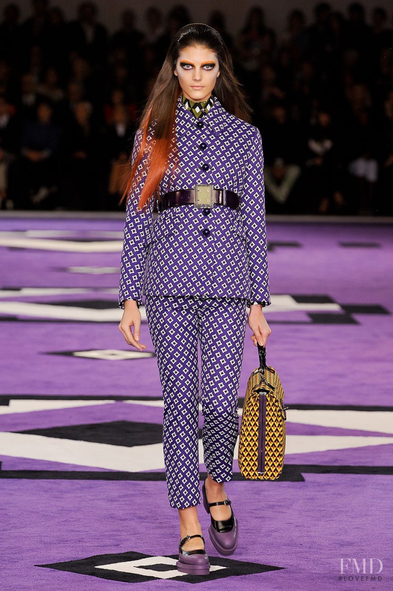 Katryn Kruger featured in  the Prada fashion show for Autumn/Winter 2012