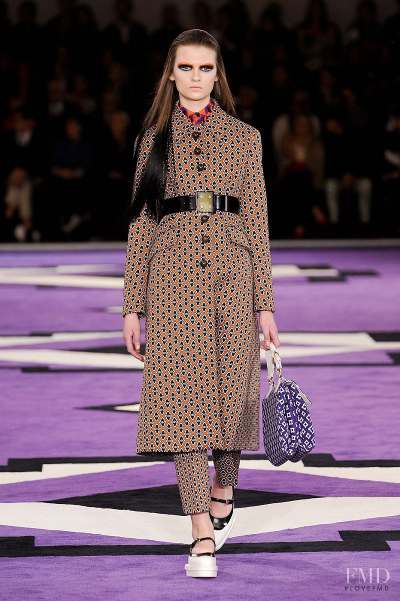 Lara Mullen featured in  the Prada fashion show for Autumn/Winter 2012