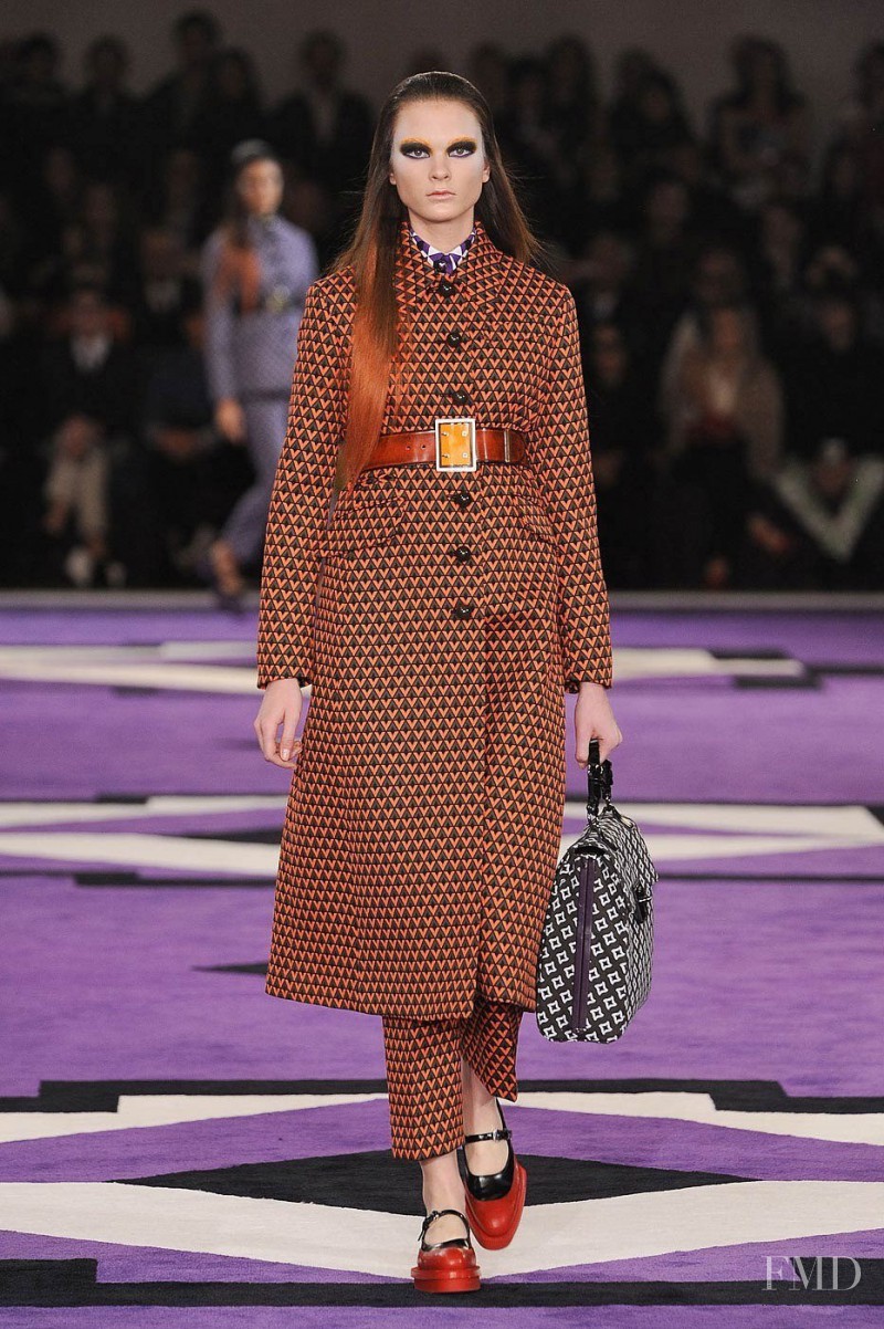 Irina Kulikova featured in  the Prada fashion show for Autumn/Winter 2012