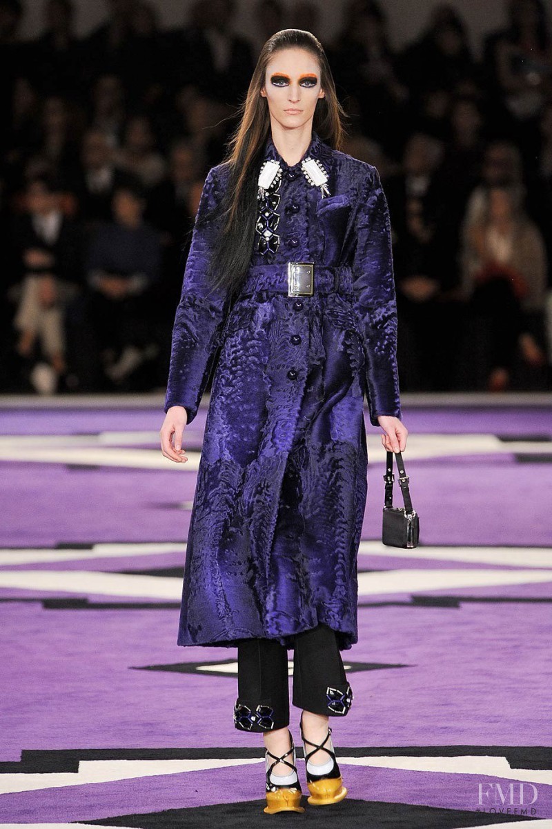Franzi Mueller featured in  the Prada fashion show for Autumn/Winter 2012