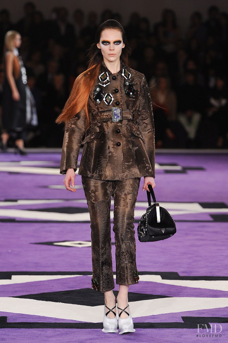 Kinga Rajzak featured in  the Prada fashion show for Autumn/Winter 2012