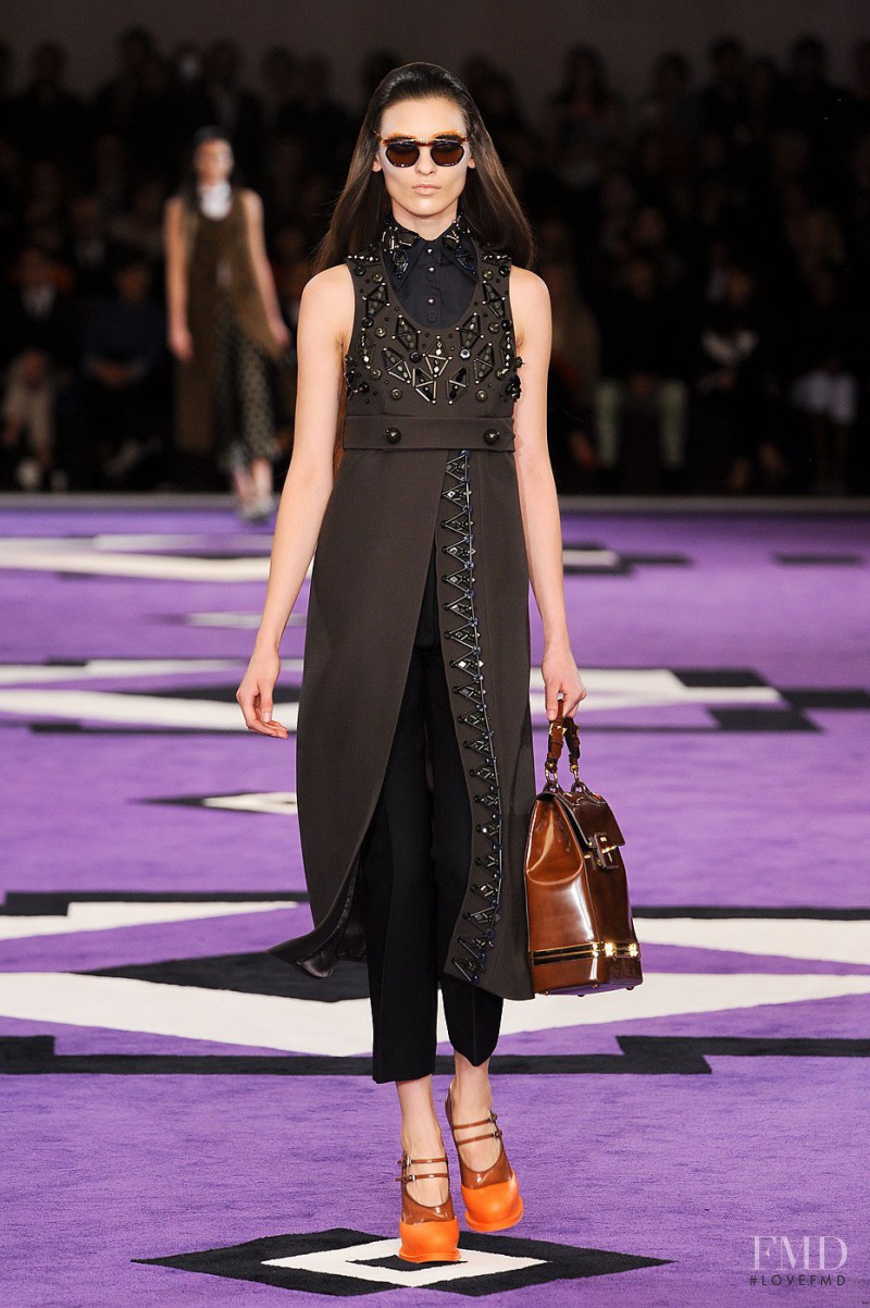 Carolina Thaler featured in  the Prada fashion show for Autumn/Winter 2012
