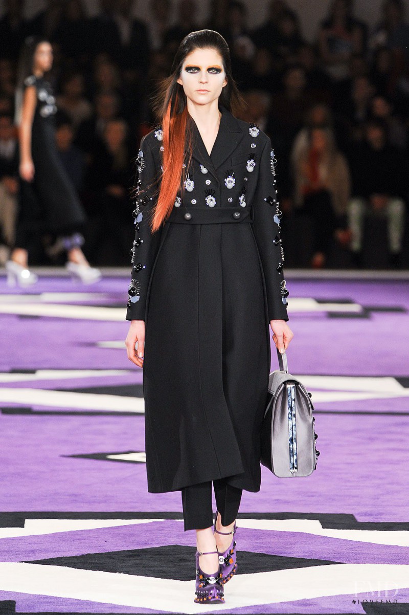 Kel Markey featured in  the Prada fashion show for Autumn/Winter 2012