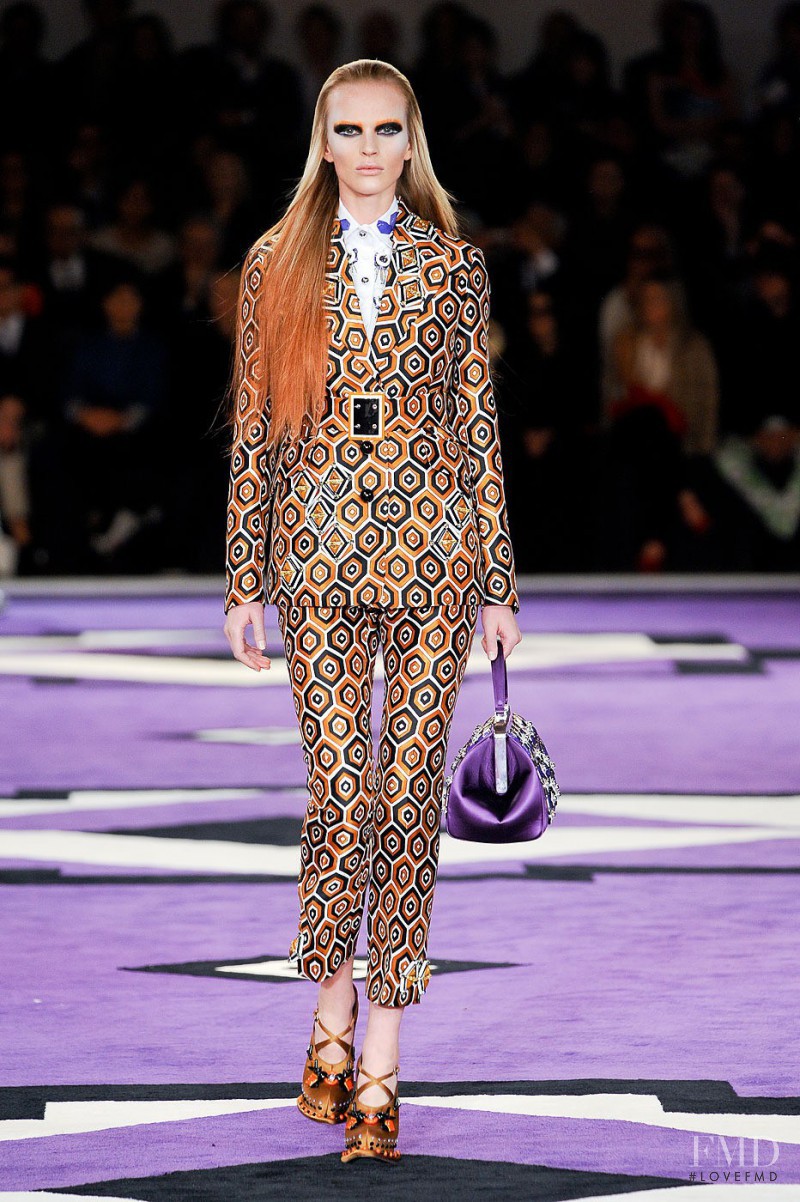 Anne Vyalitsyna featured in  the Prada fashion show for Autumn/Winter 2012