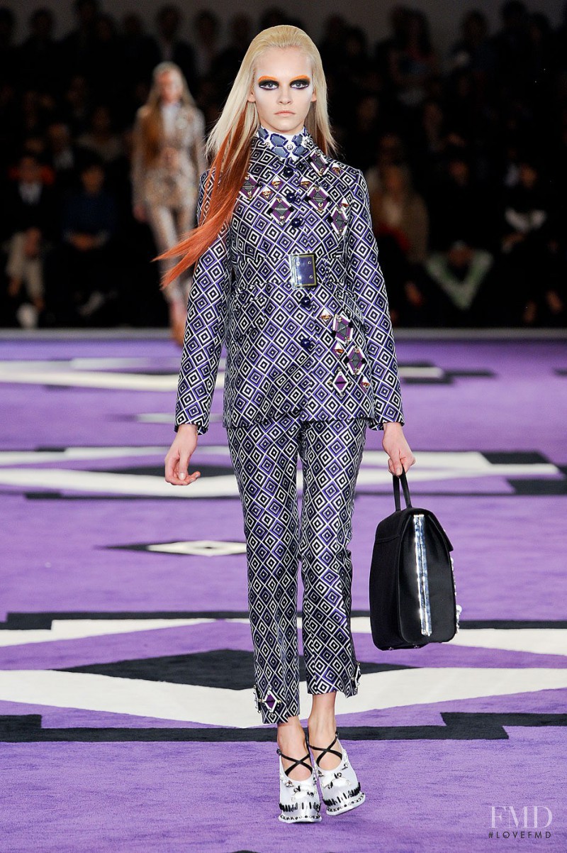 Ginta Lapina featured in  the Prada fashion show for Autumn/Winter 2012