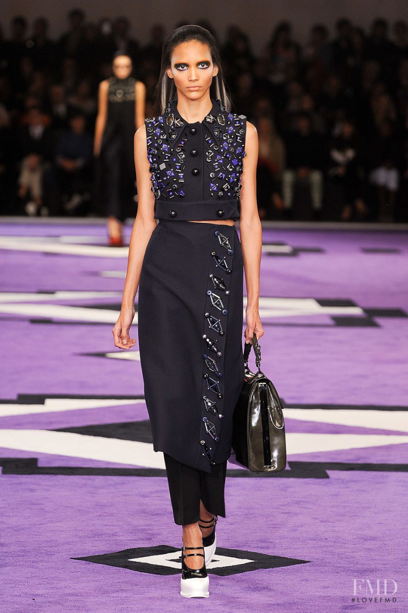 Cora Emmanuel featured in  the Prada fashion show for Autumn/Winter 2012