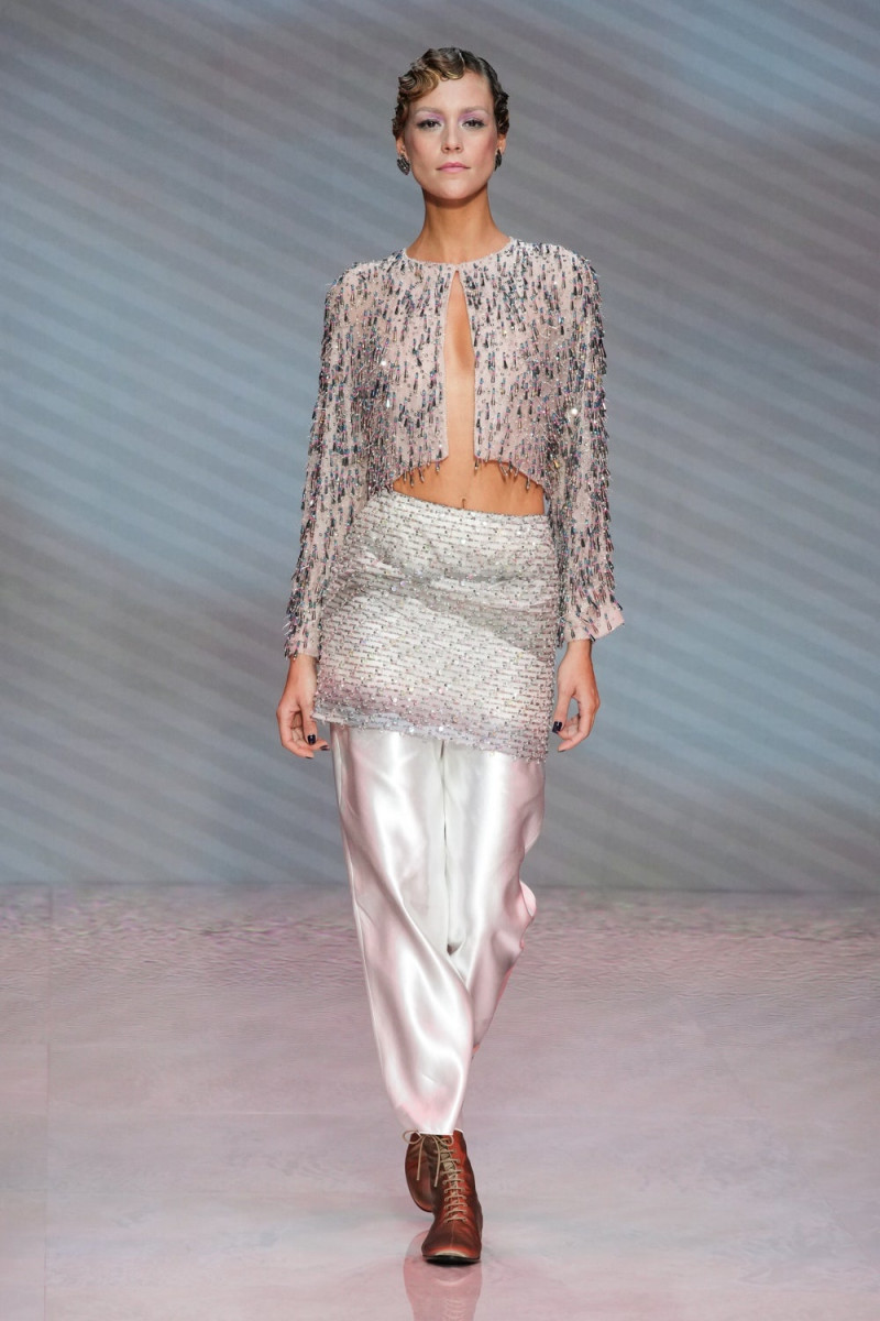 Agatha Borges featured in  the Giorgio Armani fashion show for Spring/Summer 2024