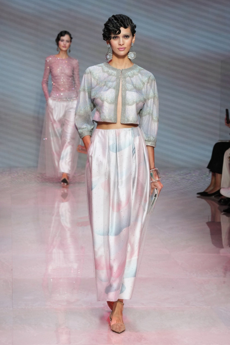 Meriam Turki featured in  the Giorgio Armani fashion show for Spring/Summer 2024