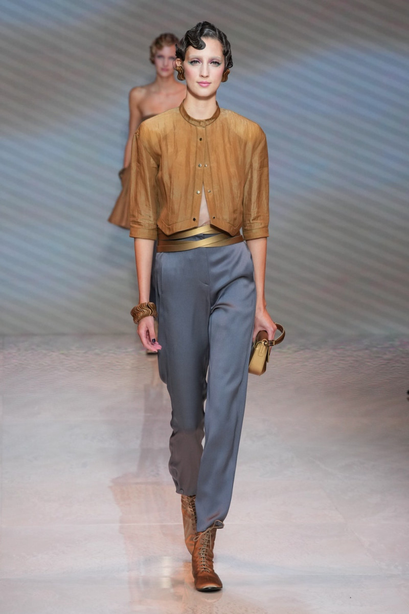 Sofia Negrutsa featured in  the Giorgio Armani fashion show for Spring/Summer 2024