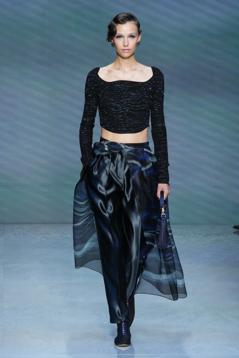 Josephine Adam featured in  the Giorgio Armani fashion show for Spring/Summer 2024