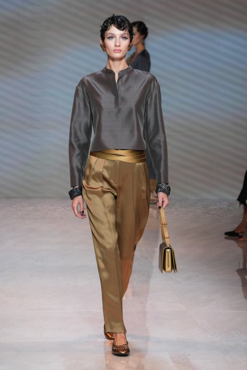 Lorena Relja featured in  the Giorgio Armani fashion show for Spring/Summer 2024
